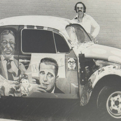Vintage Volkswagen Beetle Art Car Press Photo Photograph Bash Horn Eric Clapton