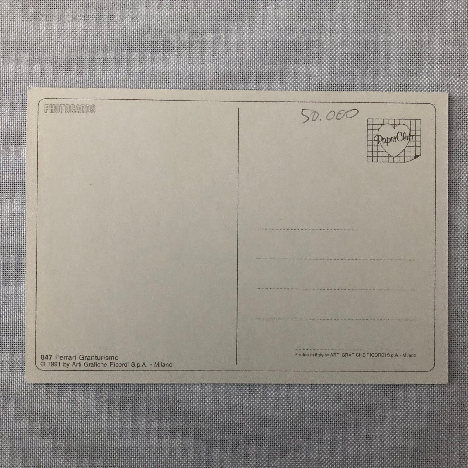 Ferrari Postcard Post Card 250 246 GT 288 GTO Mondial 412 512 BBi Daytona 275 +