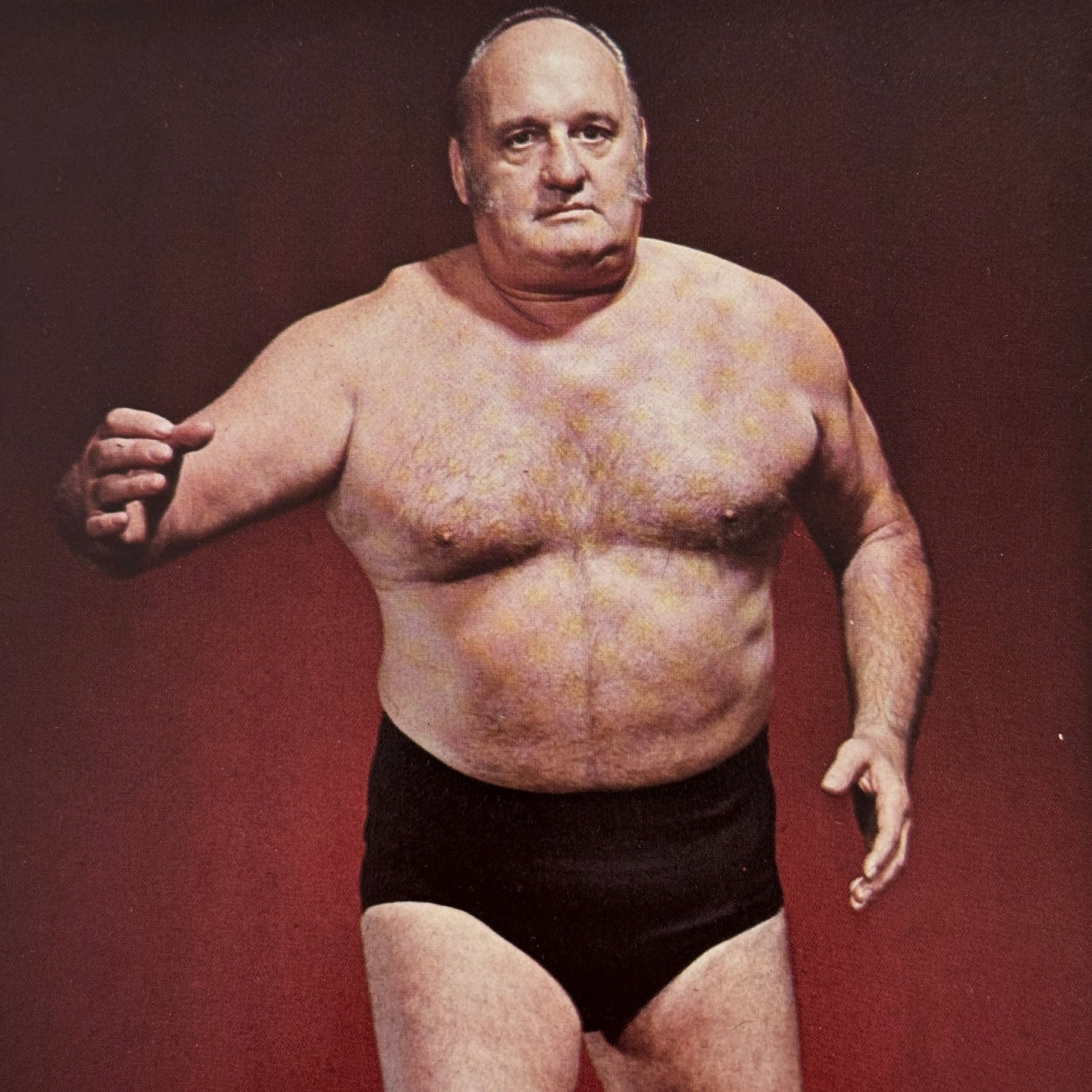 Vintage Wrestling Print Insert Frank Valois Quebec French 1973