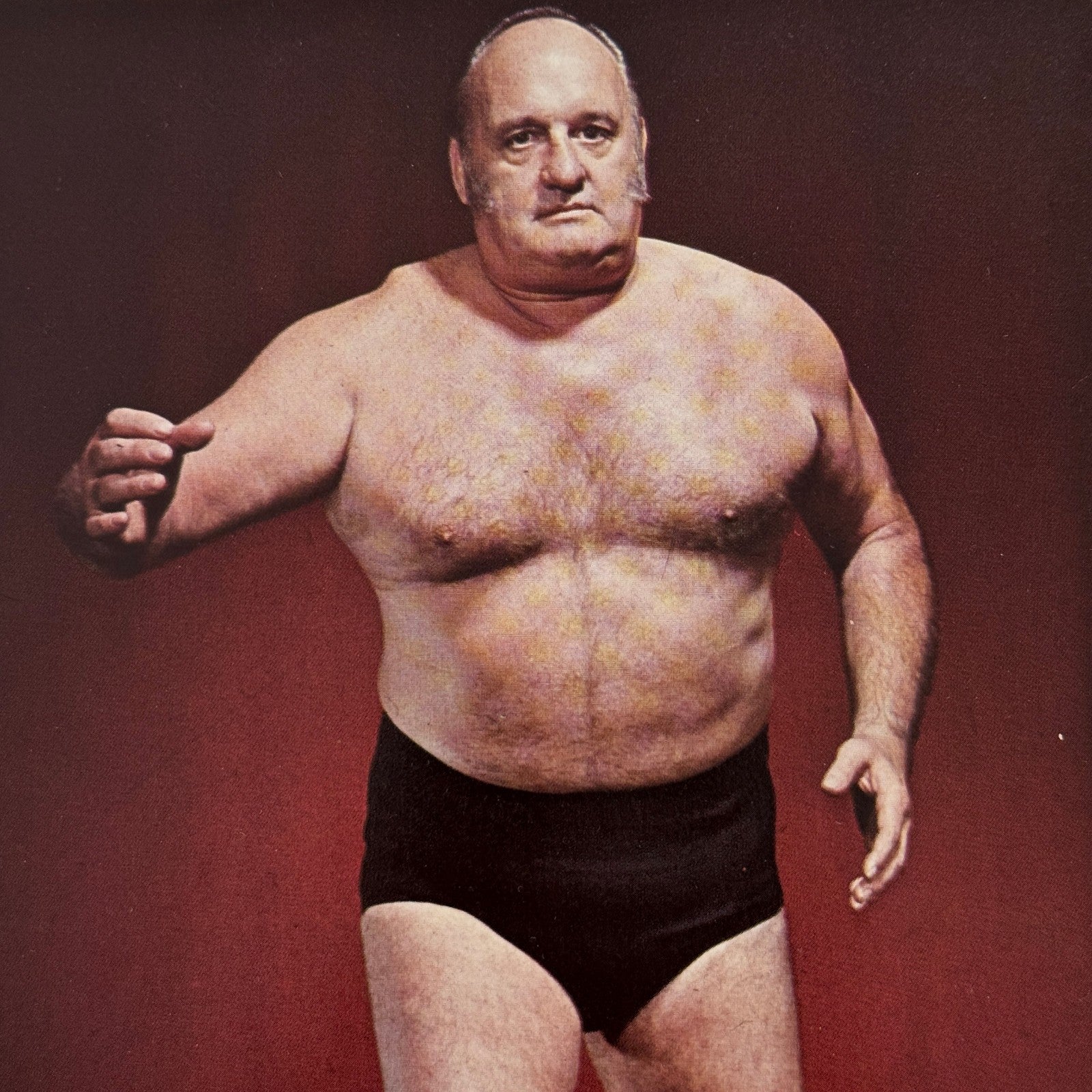 Vintage Wrestling Print Insert Frank Valois Quebec French 1973