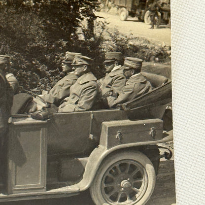 Vintage Photograph Photo Men in Early Automobile Possibly Military