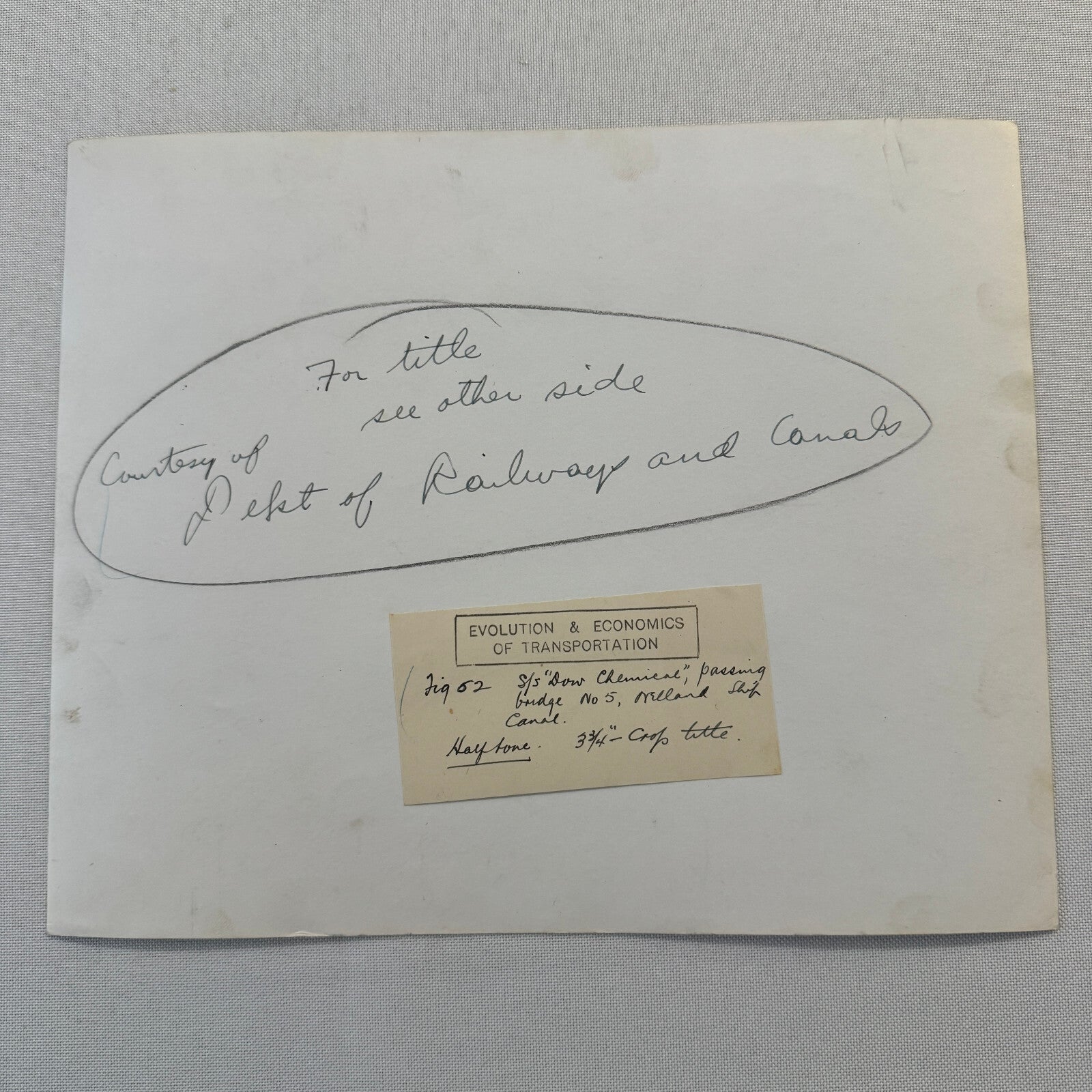 Vintage Welland Canal Ontario Canada Bridge Ship Boat SS Dow Chemical 1932