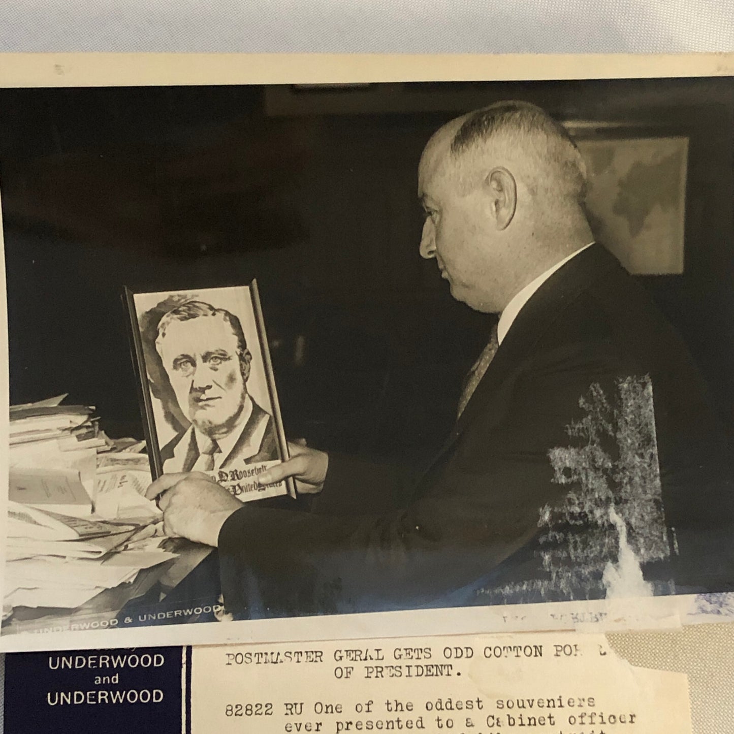 Press Photograph Photo Postmaster General Farley Franklin D Roosevelt Portrait