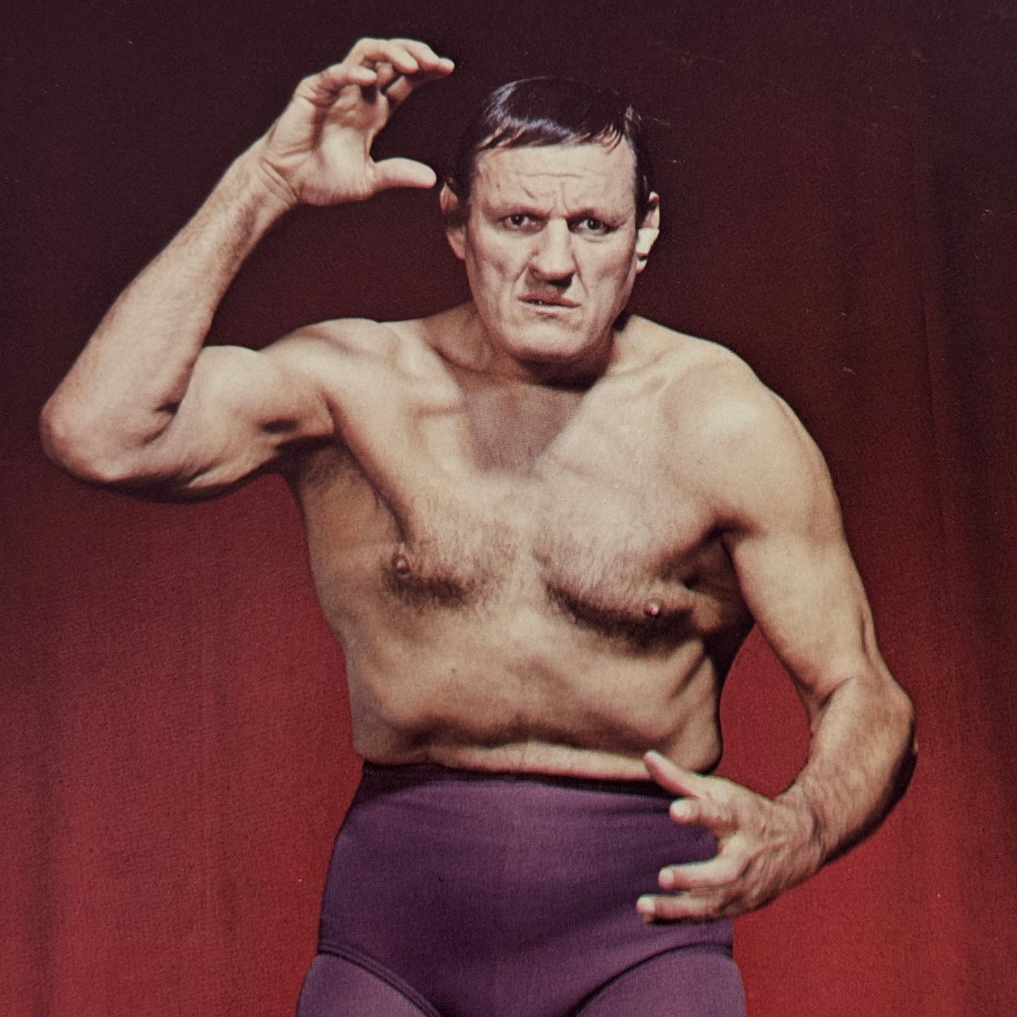 Vintage Wrestling Print Insert Wladek Killer Kowalski Quebec French 1973