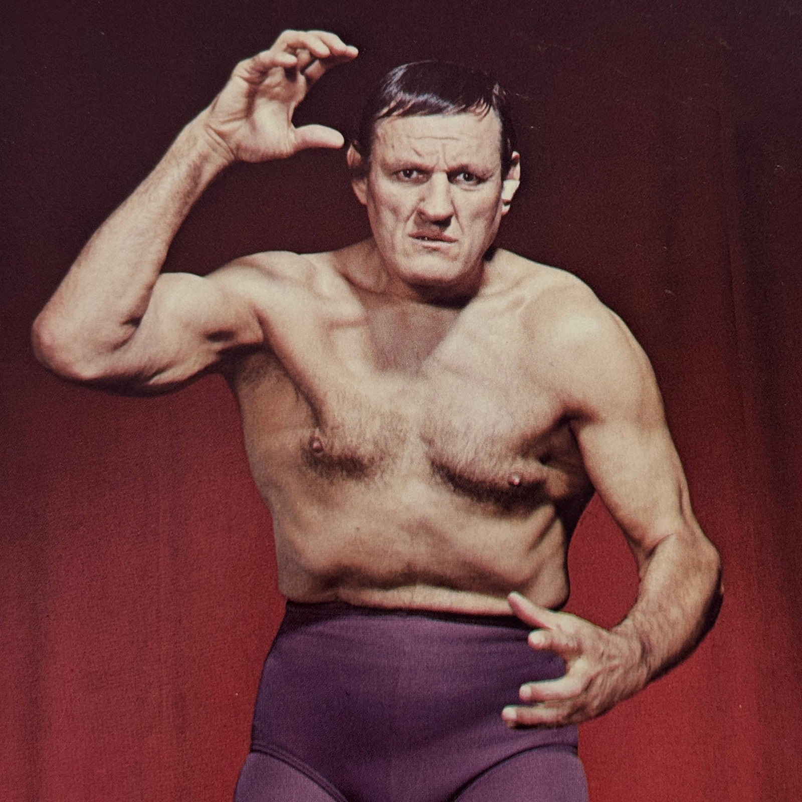 Vintage Wrestling Print Insert Wladek Killer Kowalski Quebec French 1973