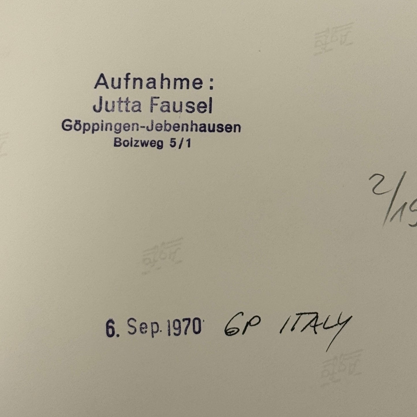 Vintage Racing Photo 1970 Italian Grand Prix Driver Tim Schenken Motorsport