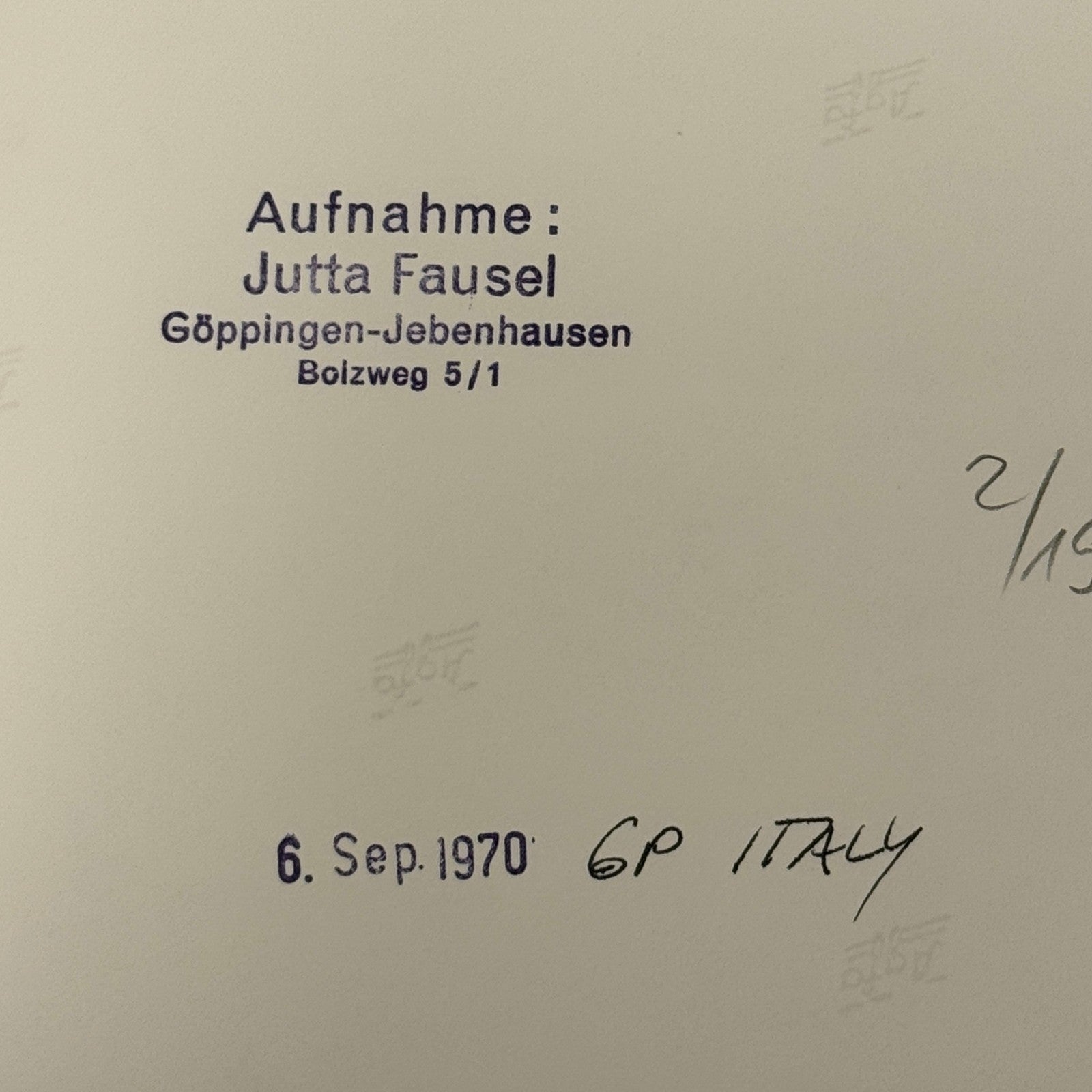 Vintage Racing Photo 1970 Italian Grand Prix Driver Tim Schenken Motorsport