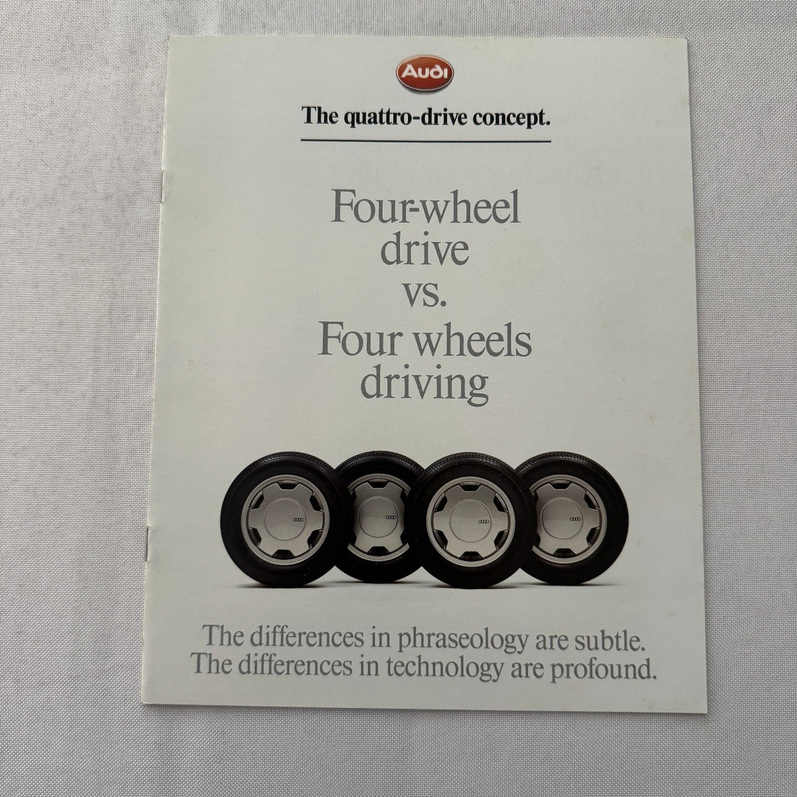 Audi Quattro Drive Sales Brochure Catalog Rally Rallying 1985 1986 Canadian