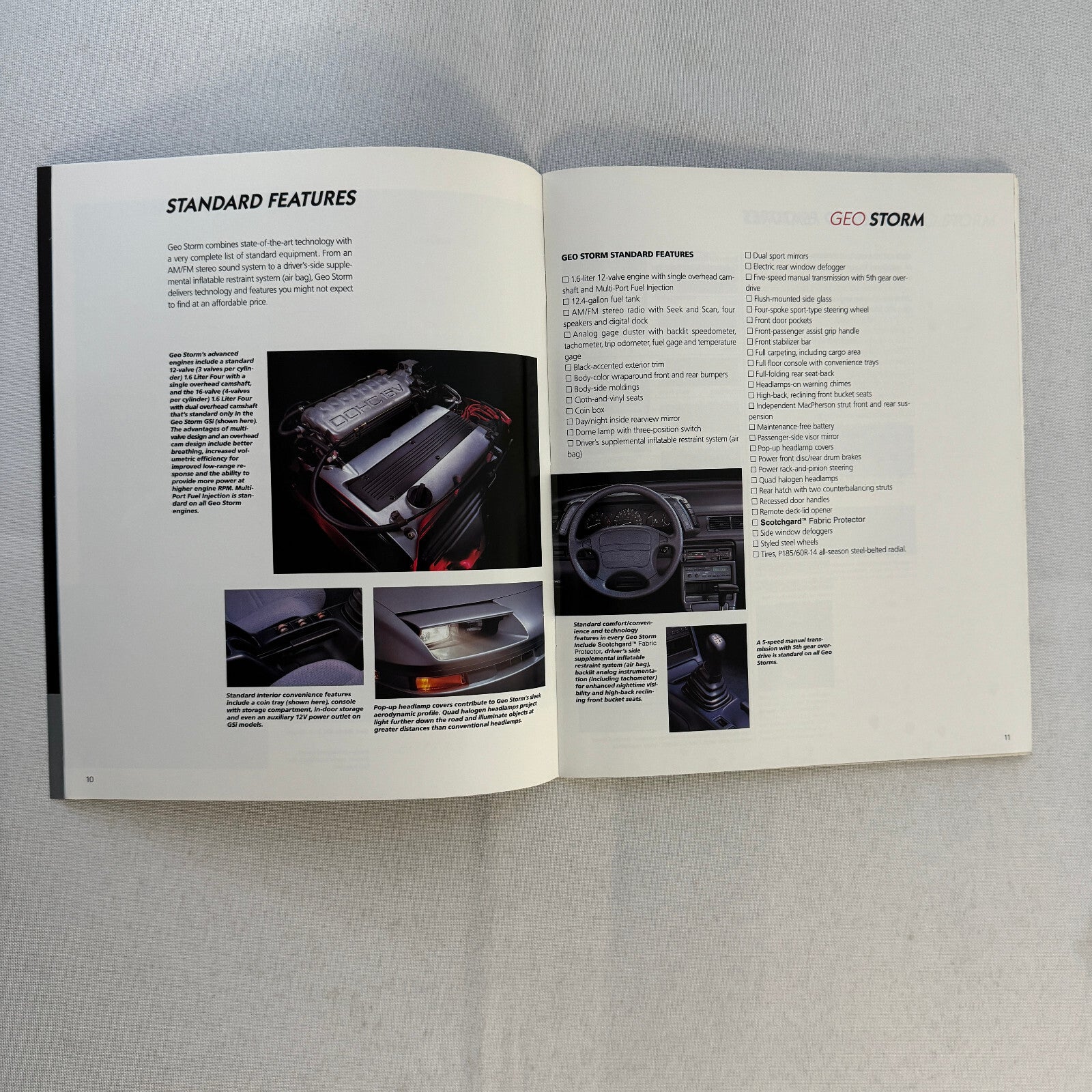 1990 Geo Car Sales Brochure Catalog Geo Metro Prizm Storm Tracker