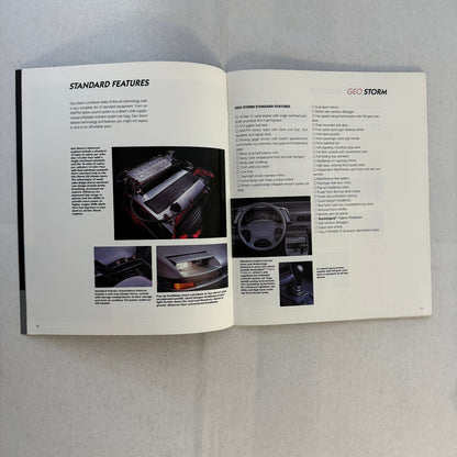 1990 Geo Car Sales Brochure Catalog Geo Metro Prizm Storm Tracker