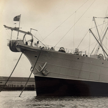 British Navy HM Monarch Telegraph Ship Boat Press Photo Photograph 1957