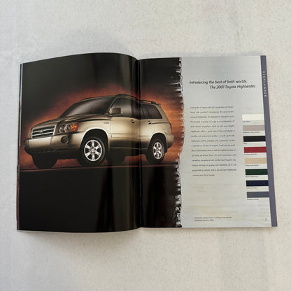 2001 Toyota Sales Brochure Catalog Tacoma Pickup Echo Celica MR2 Rav4 4Runner +