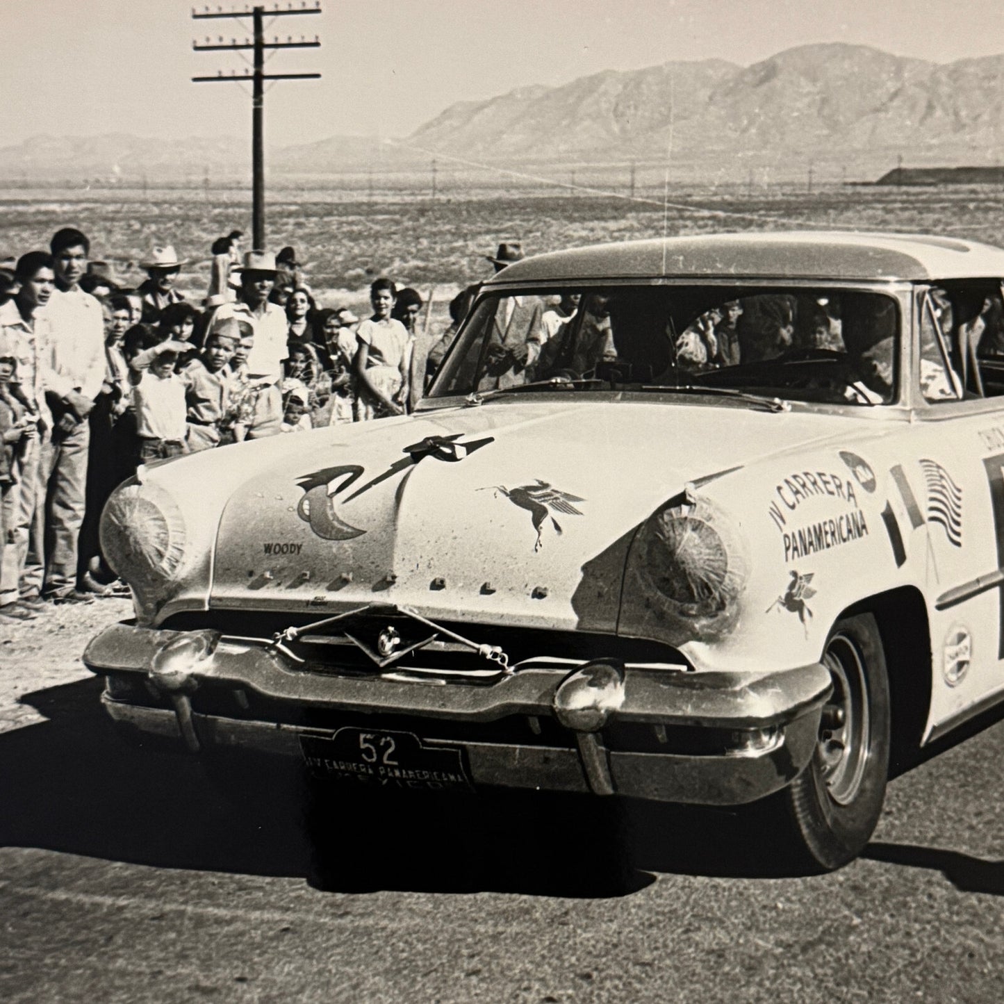 1953 Carrera Panamericana Lincoln Capri Racing Car Photo Photograph Vintage
