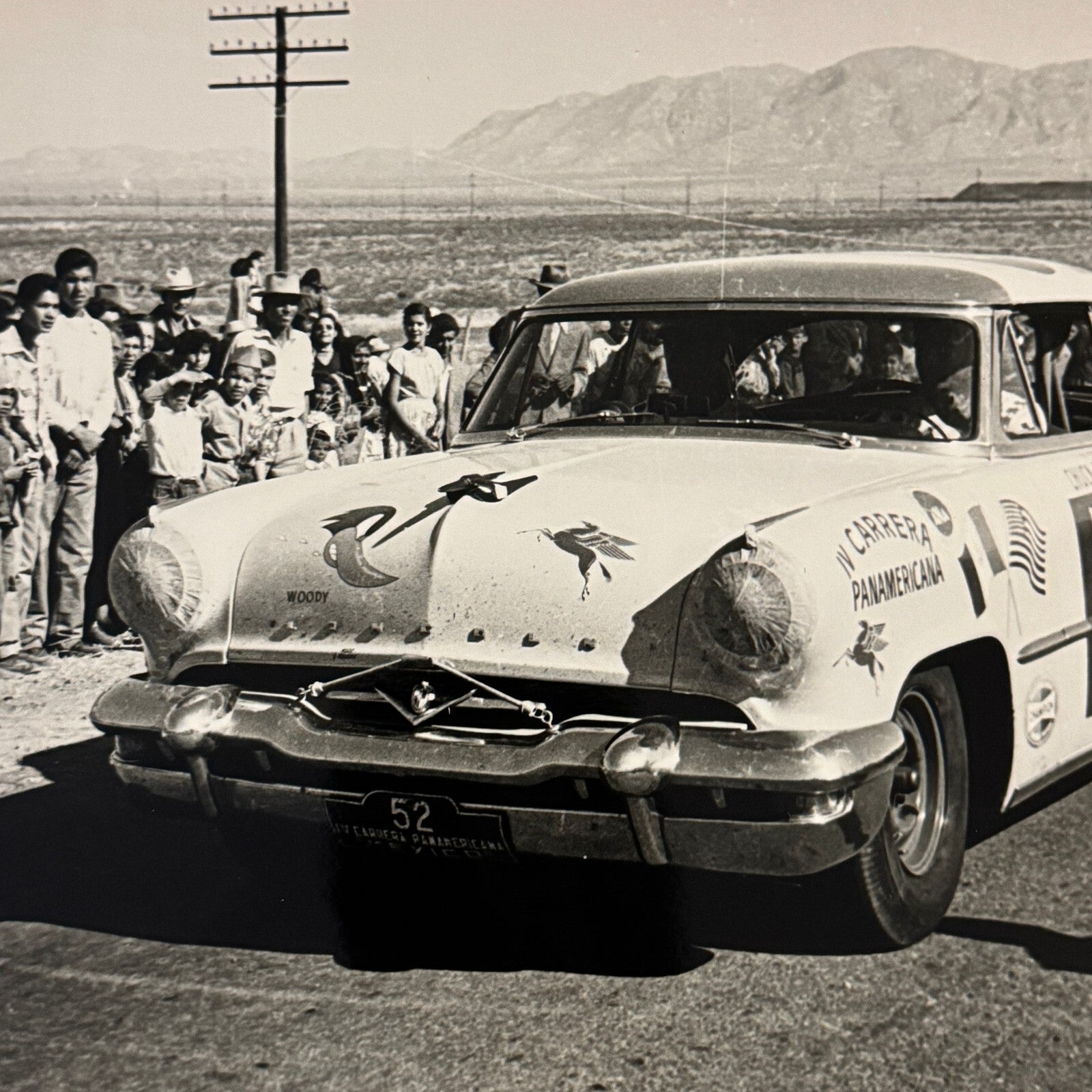 1953 Carrera Panamericana Lincoln Capri Racing Car Photo Photograph Vintage