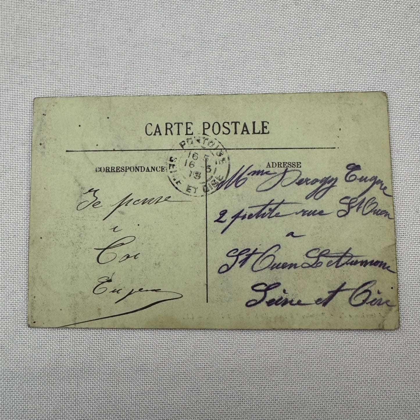 Vintage Zeppelin Airship Dirigible Postcard Post Card French Automobiles