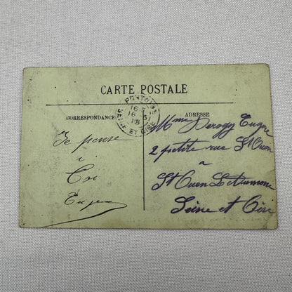 Vintage Zeppelin Airship Dirigible Postcard Post Card French Automobiles