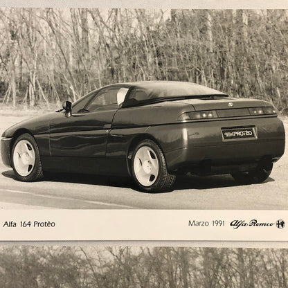 1991 Alfa Romeo 164 Proteo Concept Car Automobile Photo Photograph Lot of 2