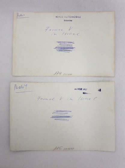 2 Vintage Formula V Racing in Israel Photo Photograph Lot - Revue Automobile