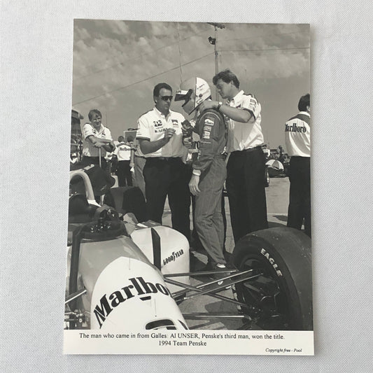 Vintage Indy Indianapolis Racing Press Photo Photograph Al Unser 1994 Penske