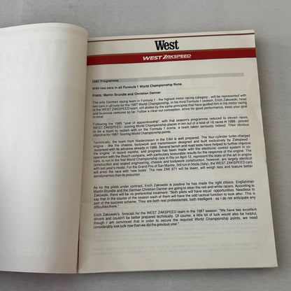 1987 West Zakspeed Racing Team Press Kit Photos Slides Martin Brundle