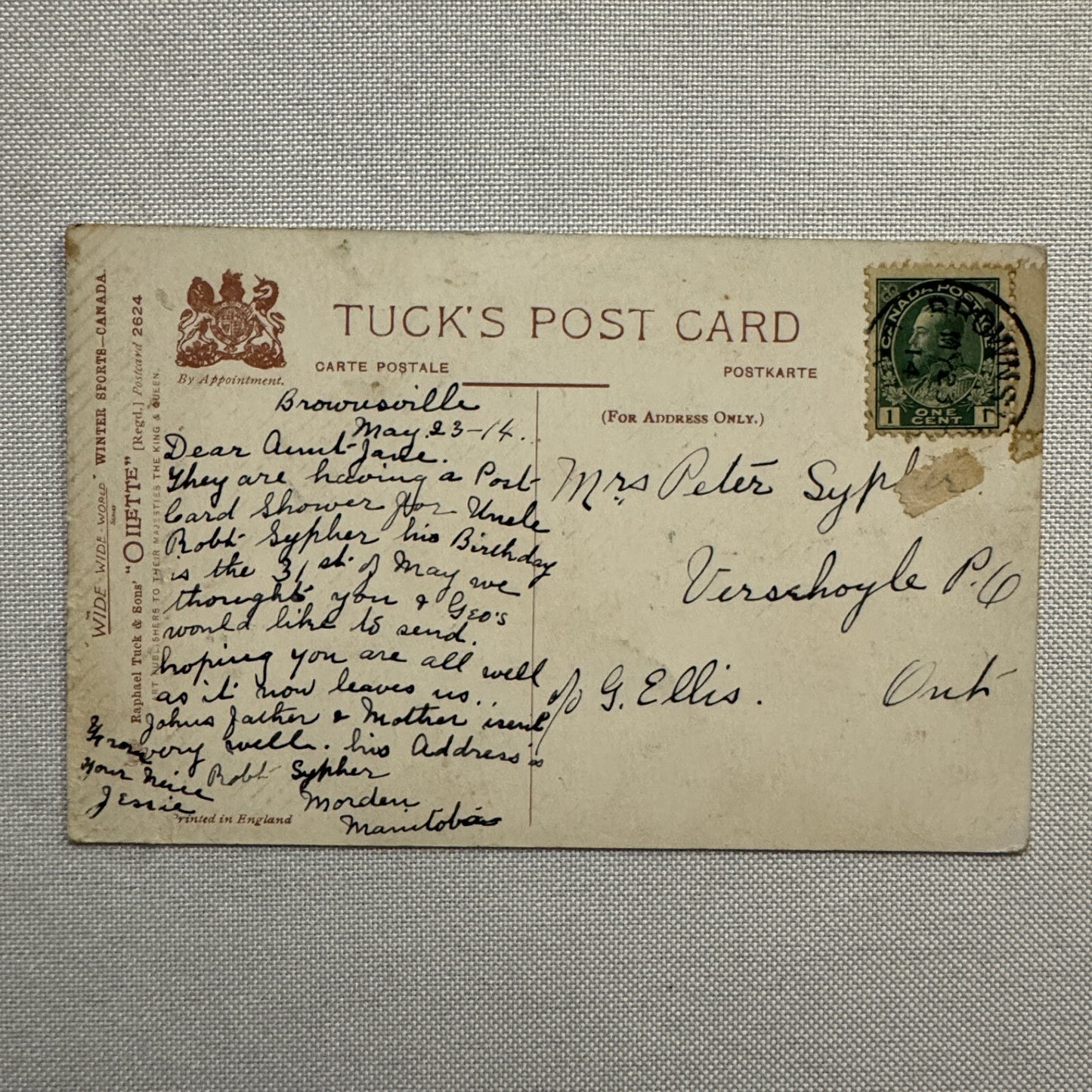 Tucks Postcard High Jump Skiing Antique Vintage Gilette