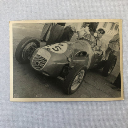 Vintage Racing Photo Photograph - 1952 Italian Grand Prix Driver in Car