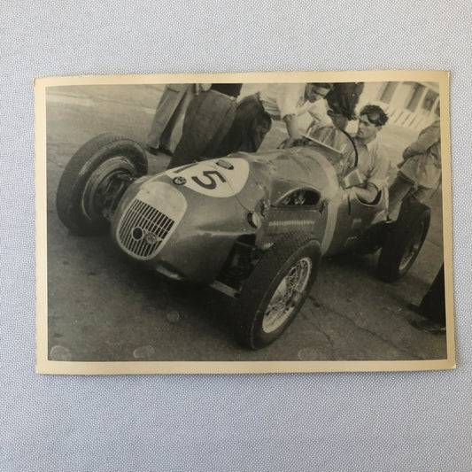 Vintage Racing Photo Photograph - 1952 Italian Grand Prix Driver in Car