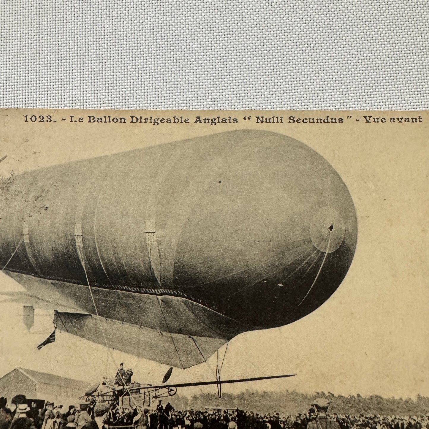 Vintage Zeppelin Airship Dirigible Postcard Post Card French Nulli Secundus