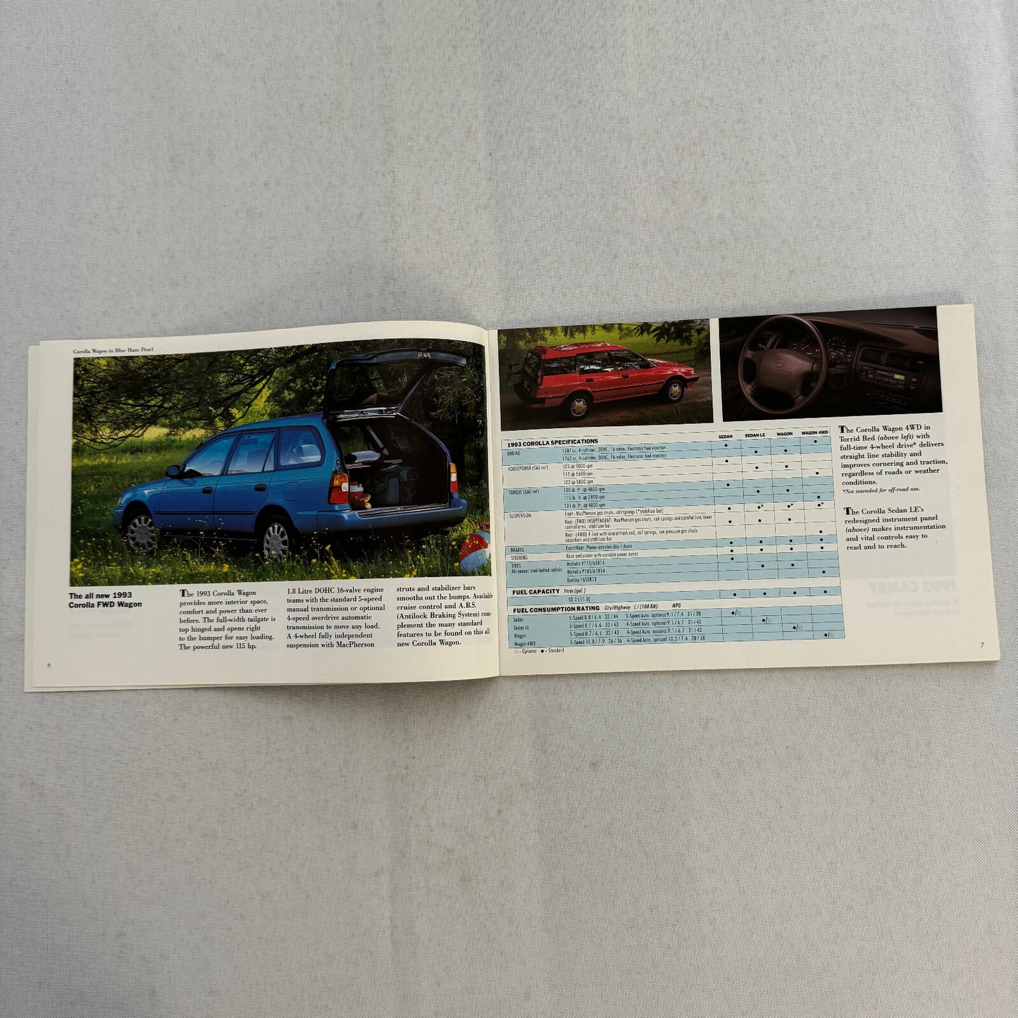 1993 Toyota Sales Brochure Catalog Previa Paseo MR2 Celica 4Runner T100 Pickup
