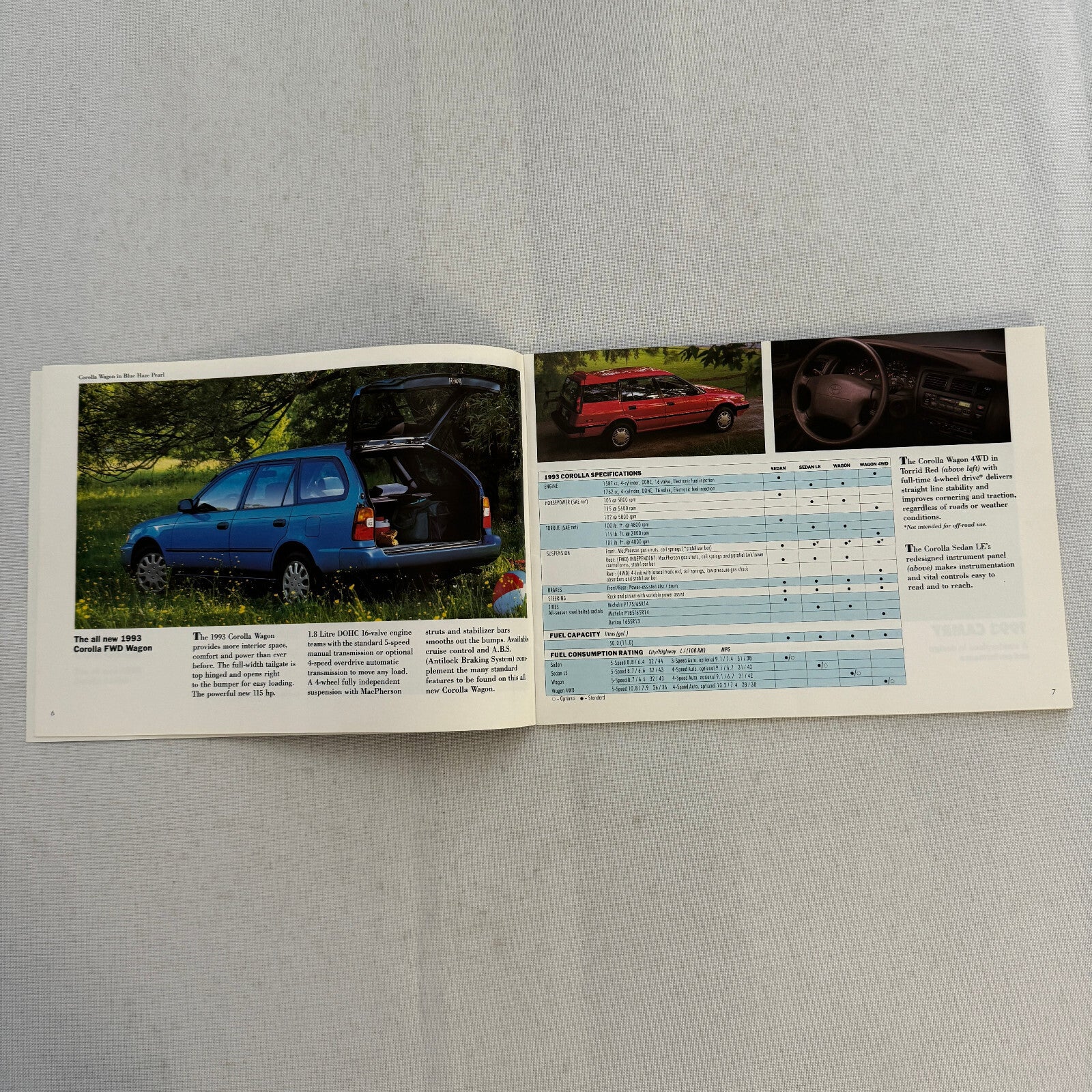 1993 Toyota Sales Brochure Catalog Previa Paseo MR2 Celica 4Runner T100 Pickup