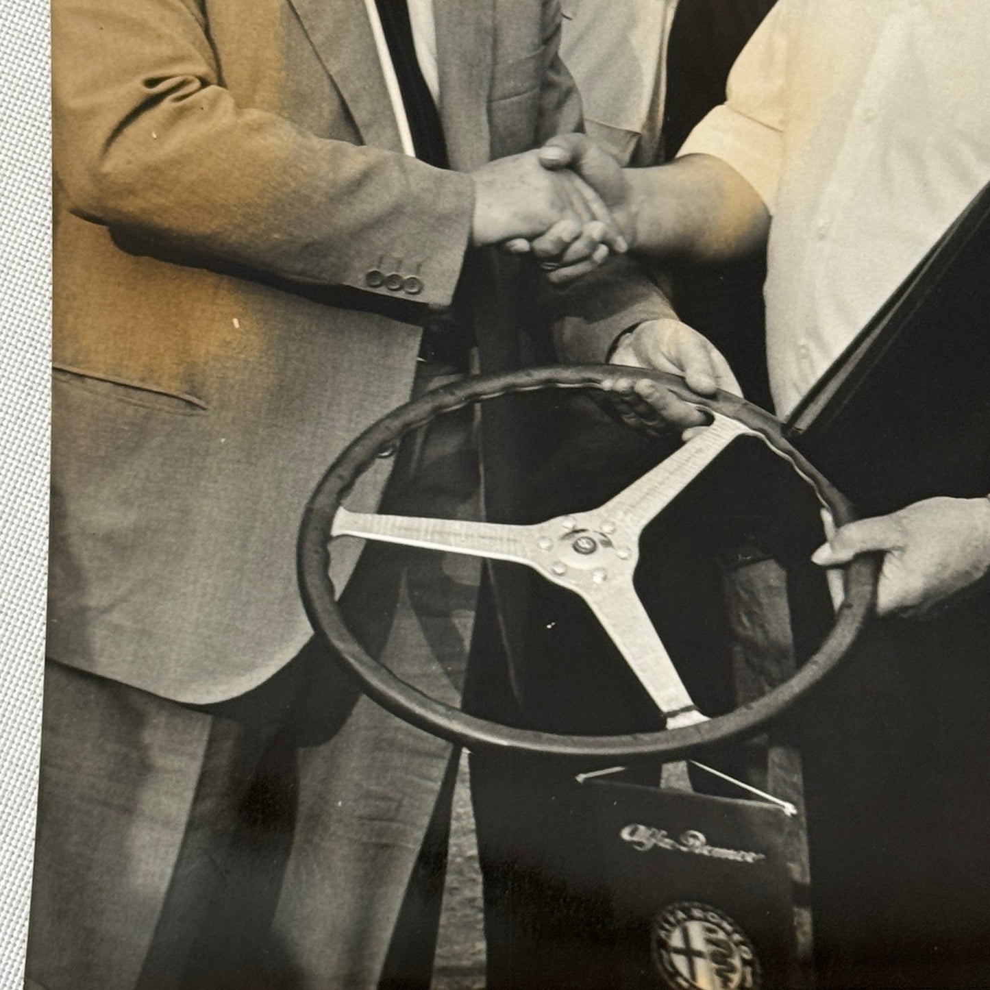 Juan Manuel Fangio Alfa Romeo 158 Steering Racing Car Steering Wheel Photo 1965