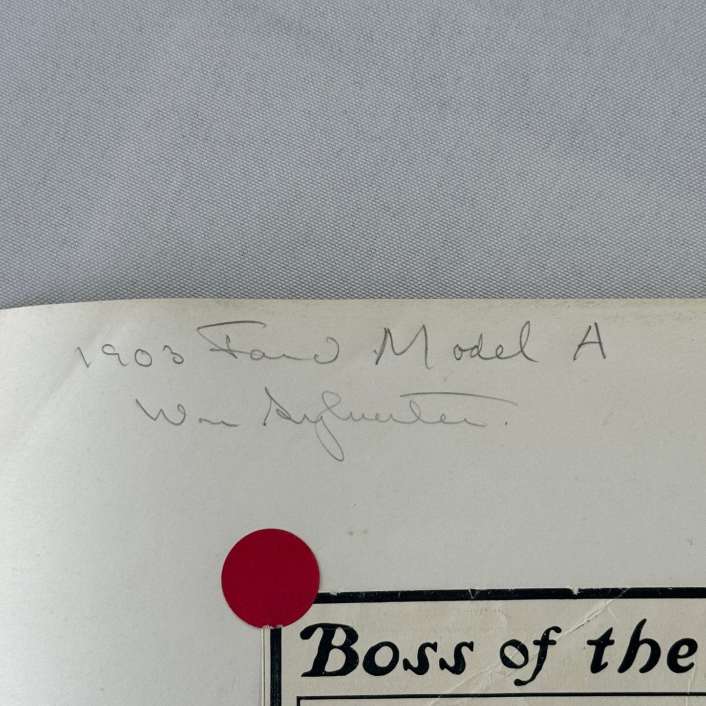 Vintage 1903 Ford Model A Car Photo Photograph Print