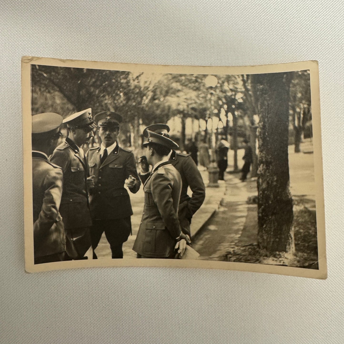 Mille Miglia Racing Photo Men in Military Uniform Italy Italian Photograph