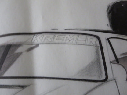 Porsche 935 Kremer Racing Design Sketch Drawing Art NOTTRODT Vintage 1980