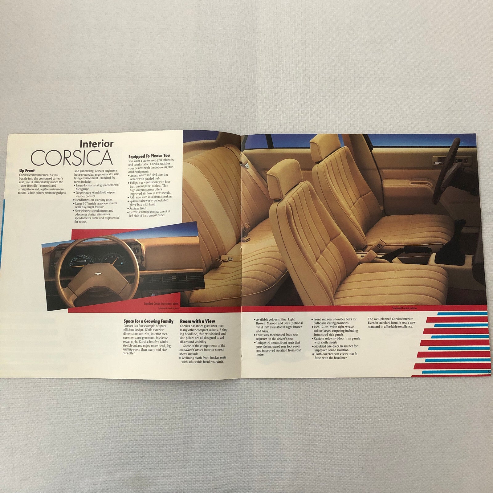 1987 Chevrolet Corsica Sales Brochure Catalog Advertising