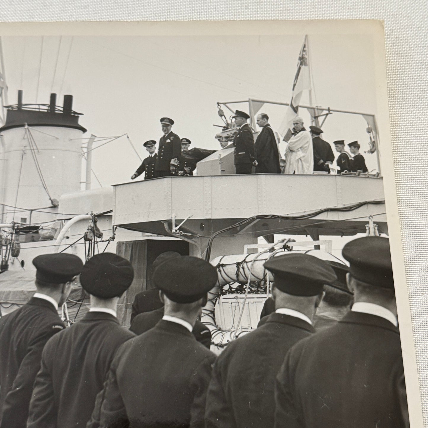Royal Canadian Navy Press Photo Photograph Ship 1944 HMS Loch Achanalt Frigate