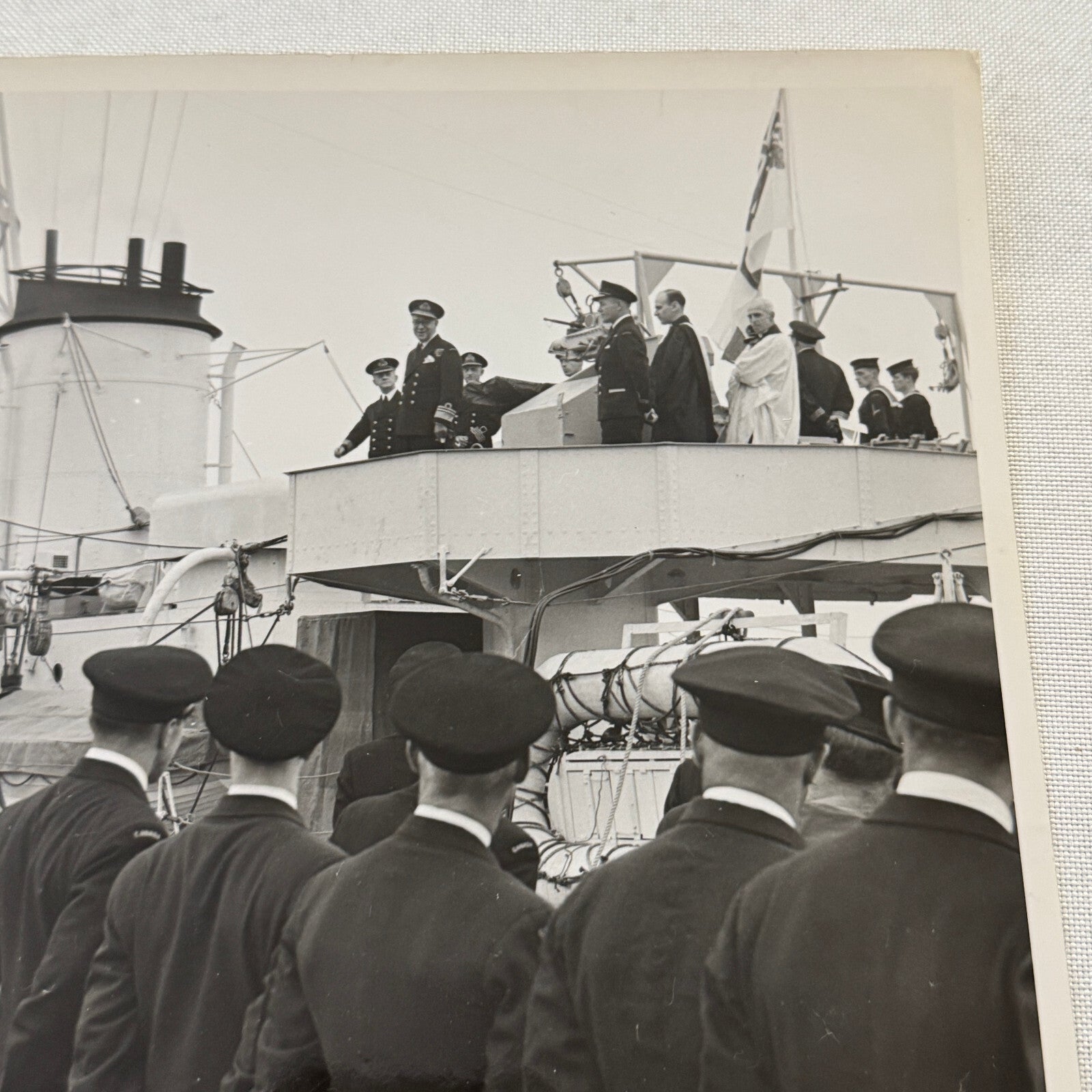 Royal Canadian Navy Press Photo Photograph Ship 1944 HMS Loch Achanalt Frigate