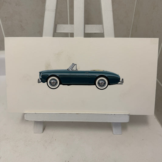 1956 Volvo P1900 Car Automobile Illustration Art Drawing Hand Drawn Robert Preis