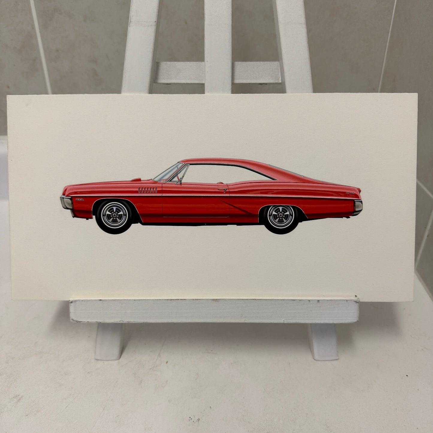 1967 Pontiac 428 Automobile Illustration Art Drawing Hand Drawn Robert Preis