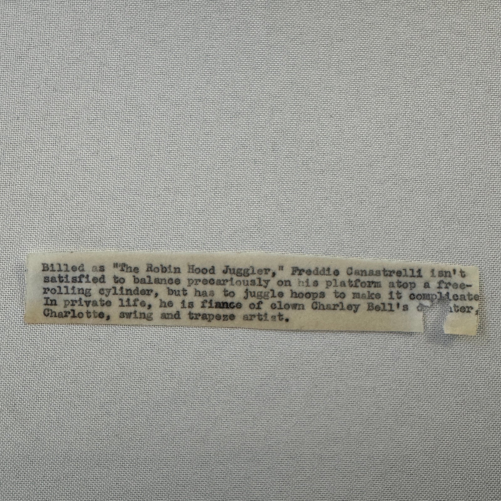 Circus Juggling Balancing Acrobat Act Photo Photograph Vintage Robin Hood