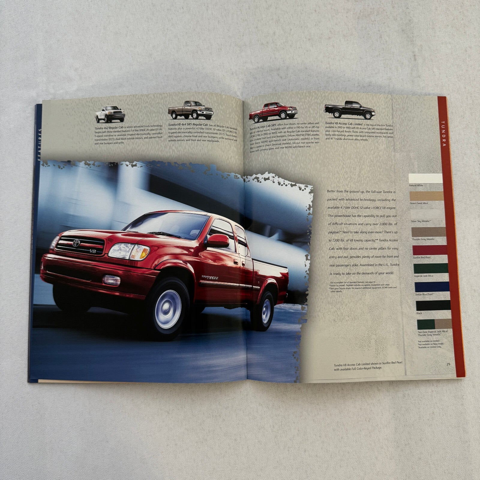 2001 Toyota Sales Brochure Catalog Tacoma Pickup Echo Celica MR2 Rav4 4Runner +