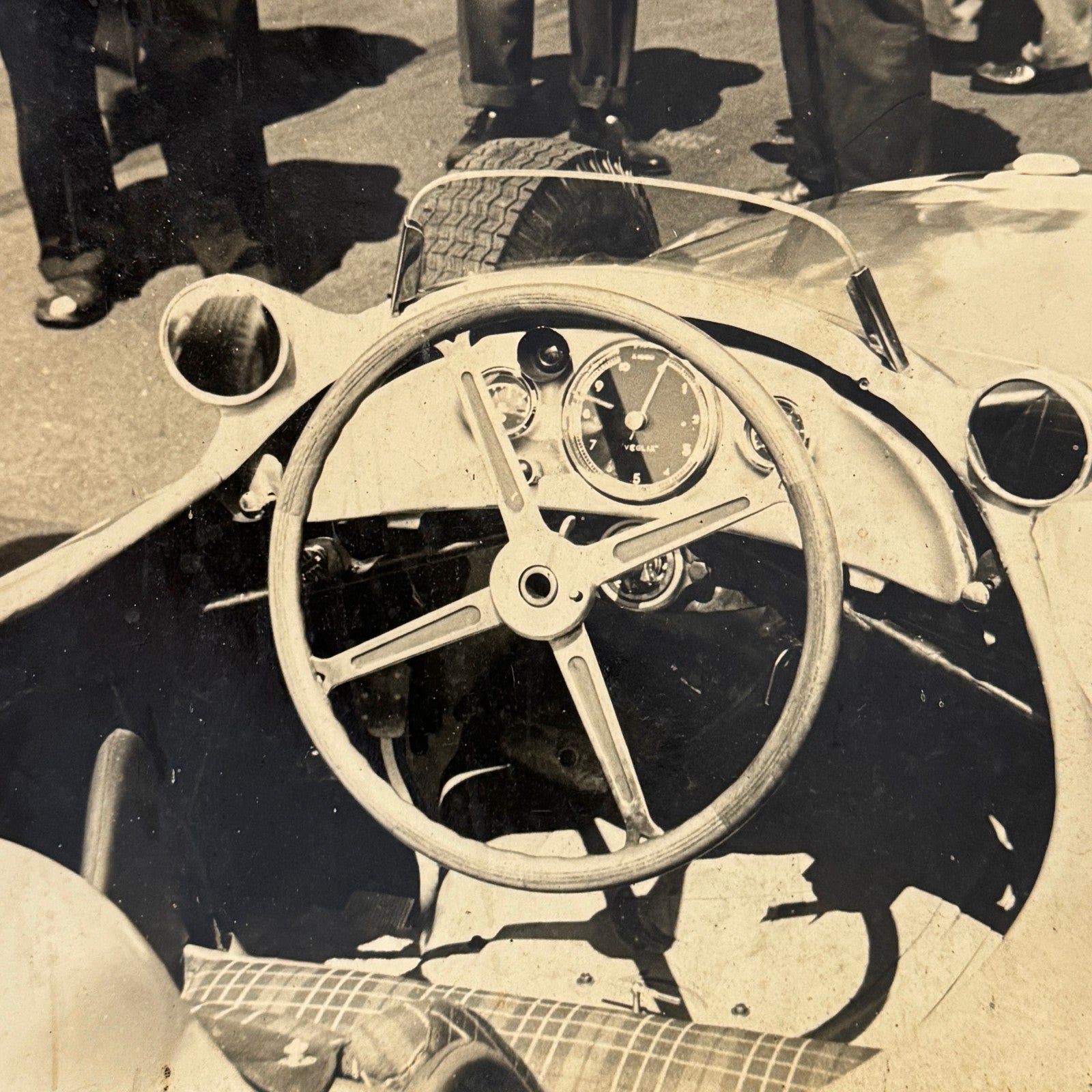 Vintage Racing Photo Photograph Juan Manuel Fangio Mercedes W196 1955 British GP