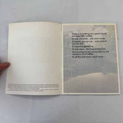 1982 Cadillac Car Sales Brochure Catalog Fleetwood Brougham Eldorado DeVille