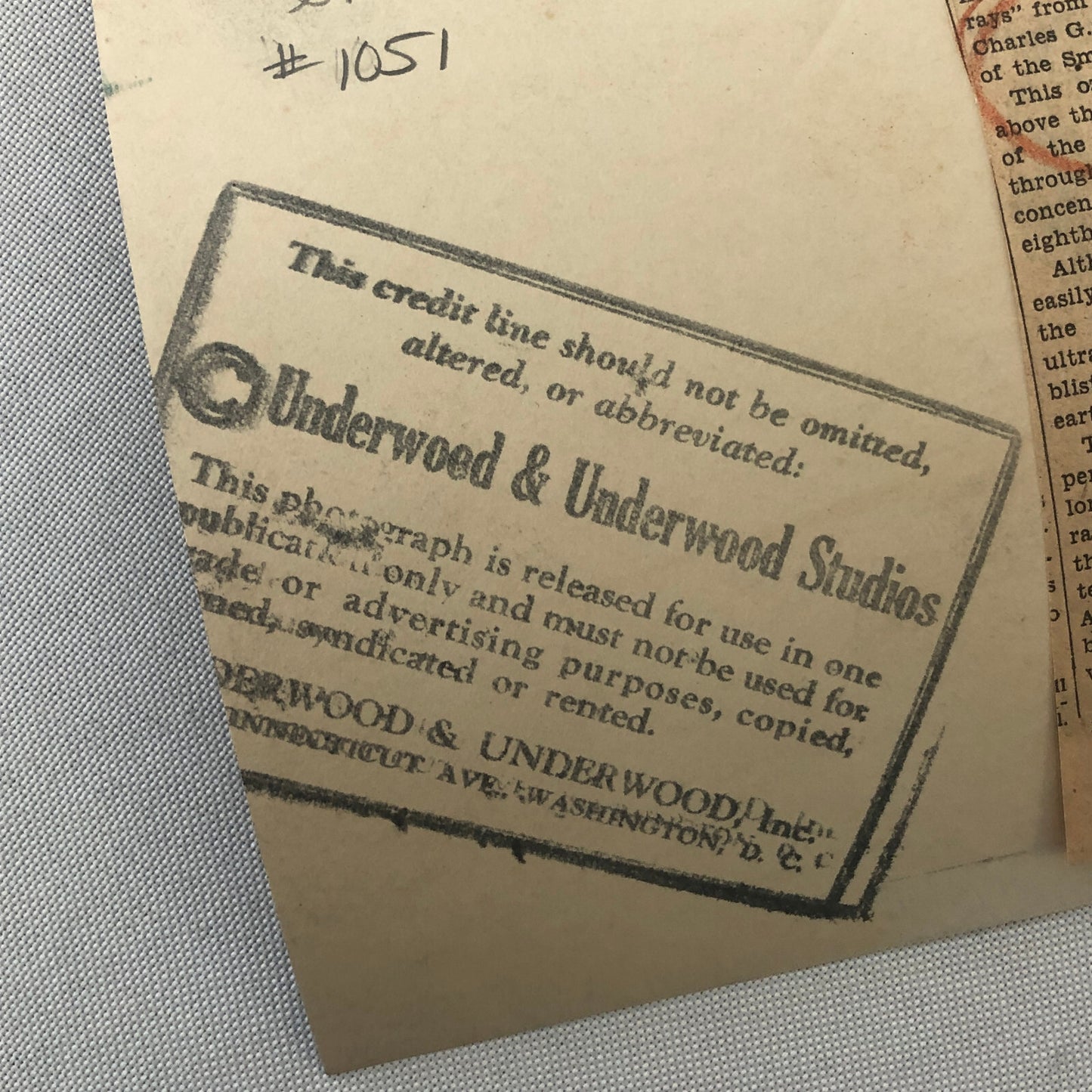 Press Photo Photograph Charles Greeley Abbot Smithsonian Scientist Sun Death Ray