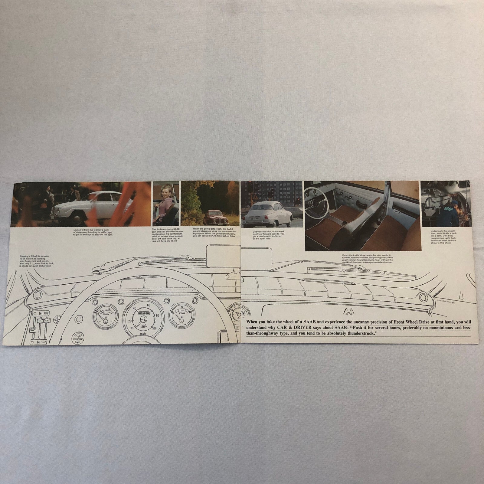 Vintage Saab Car Sales Brochure Catalog Sedan Station Wagon Monte Carlo 850