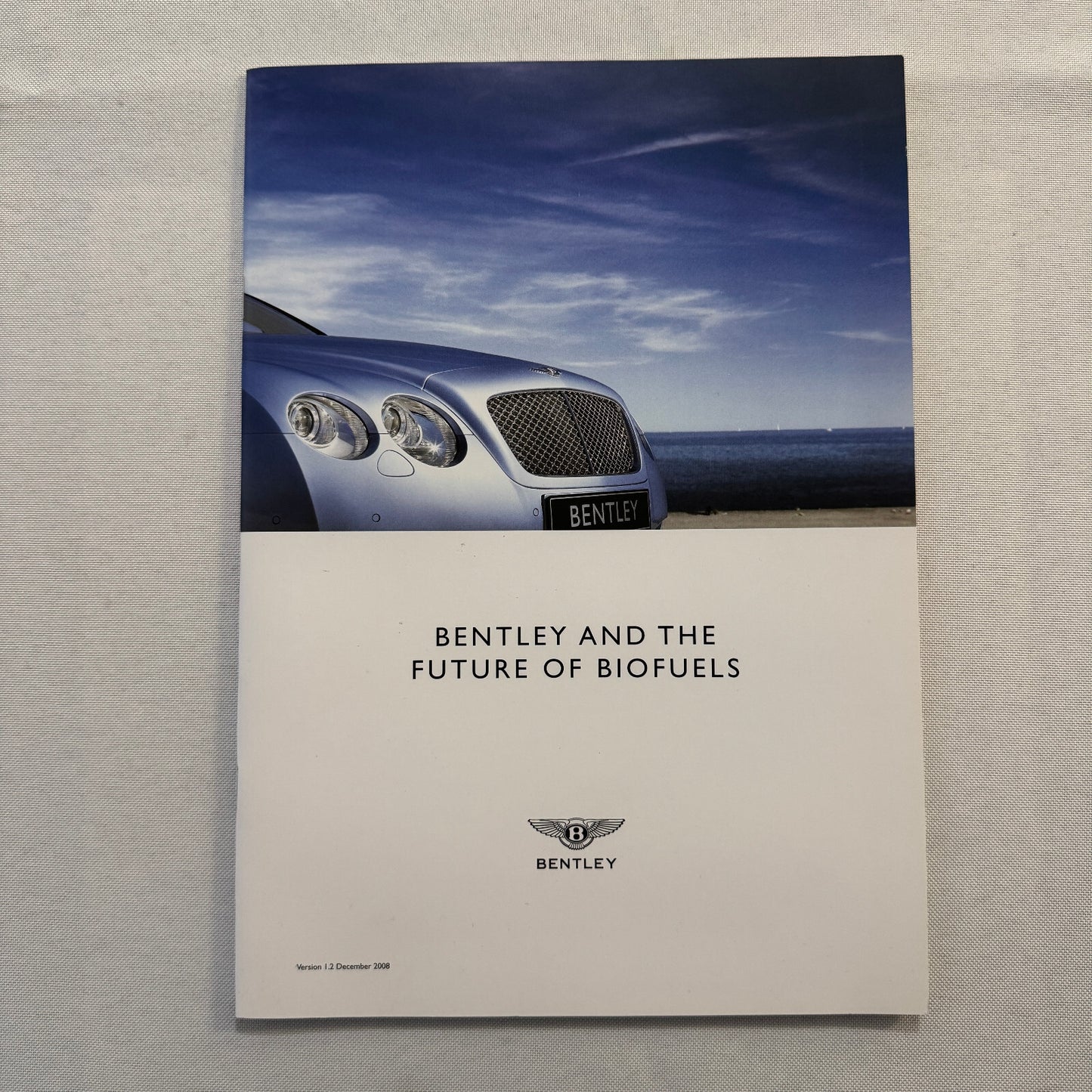 Bentley and the Future of Bio Fuels Car Sales Brochure Catalog Advertising 2009