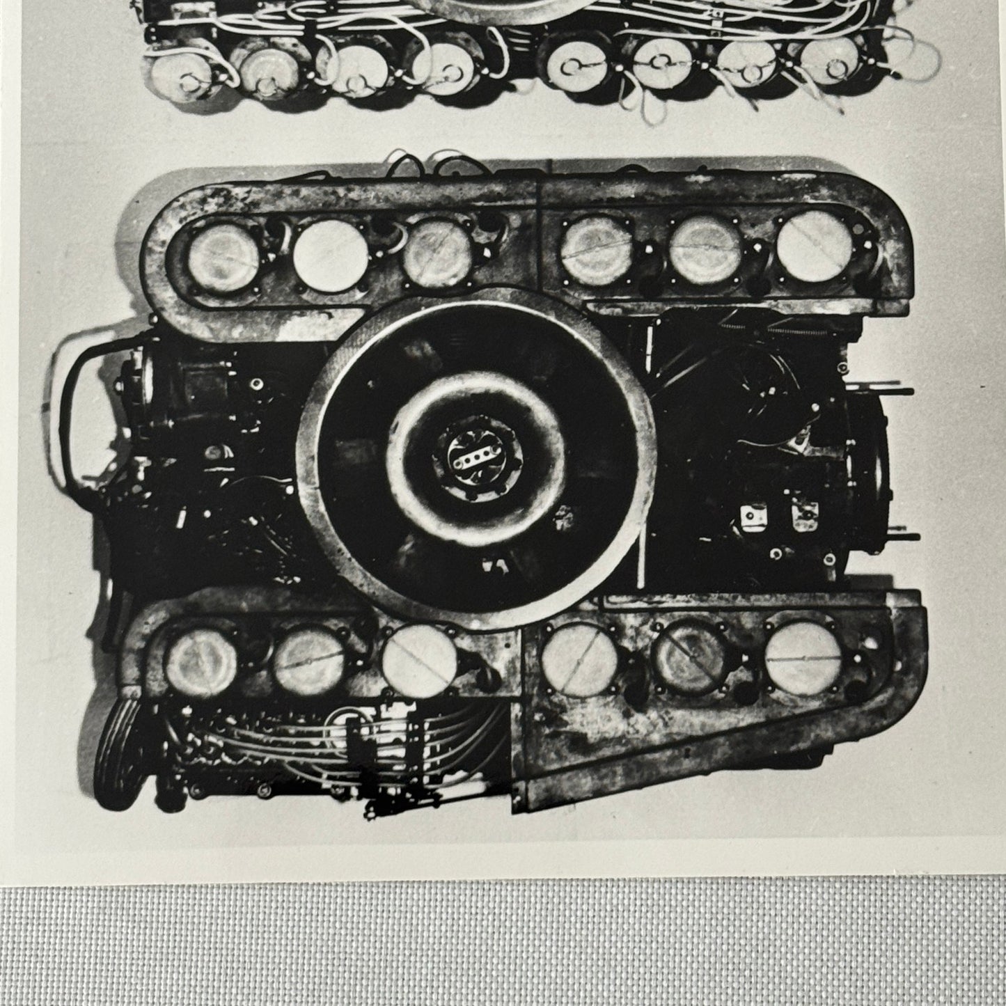 Porsche Racing Car Engine Photo Photograph Print Unidentified