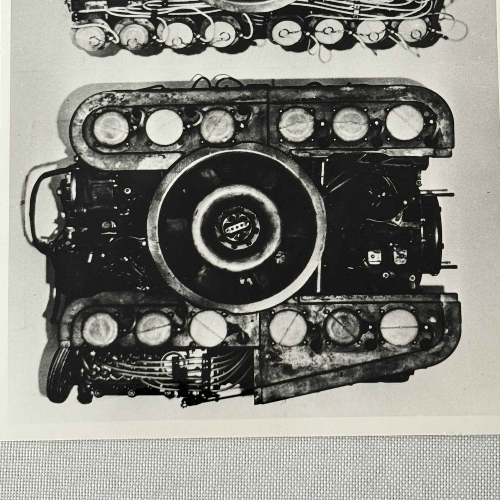 Porsche Racing Car Engine Photo Photograph Print Unidentified