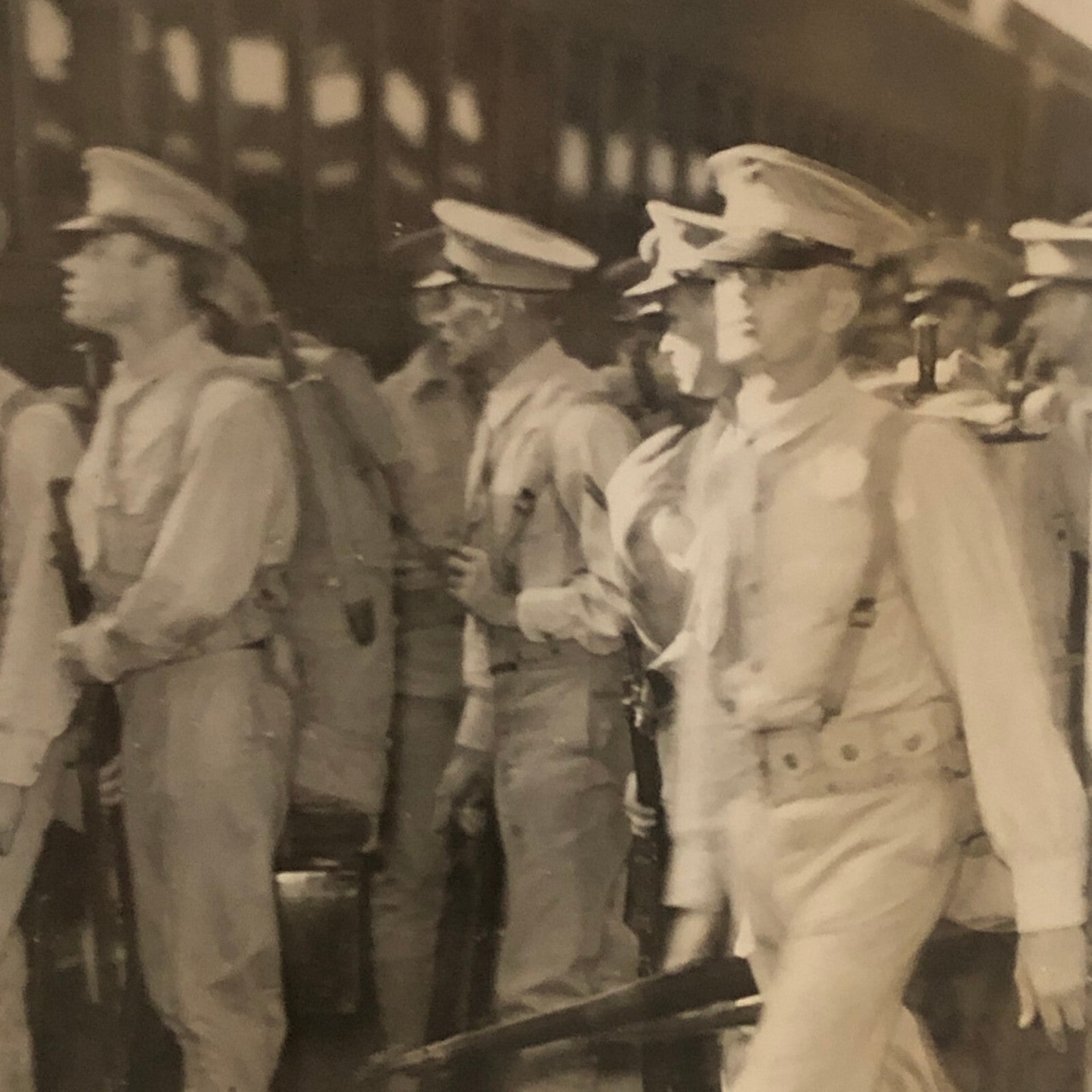 Press Photo Photograph US Marines Mobalized for Cuba 1933 Underwood & Underwood