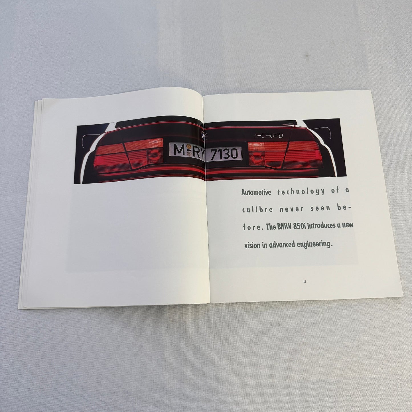 1990 BMW 850i Brochure Catalog BMW 8 Series BMW 850 Colour & Upholstery Lot 2x